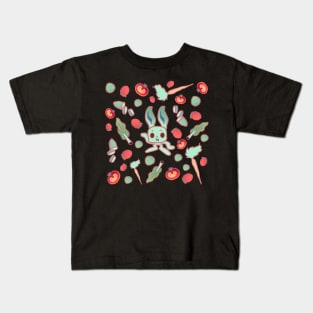 Bunny D and the food for thee v2 Kids T-Shirt